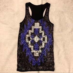 Sexy sequin racerback top excellent condition
